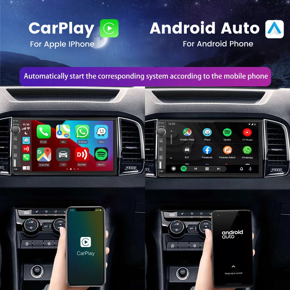 Carlinkit Wired/Wireless CarPlay and Android Auto Dongle – Mirror for Modifying Android Screen, Compatible with iOS 14 and 15