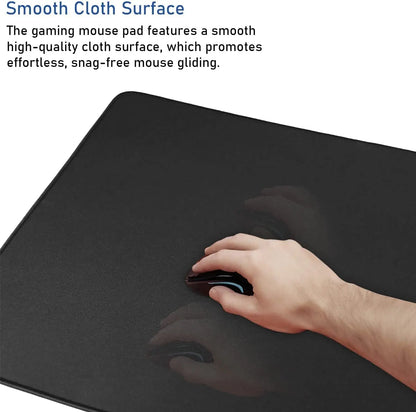 XXL Extended Gaming Mouse Pad 900x400mm – Black Desk Mat for Keyboard & Mouse, Non-Slip Computer Carpet for Office & Gaming Setup