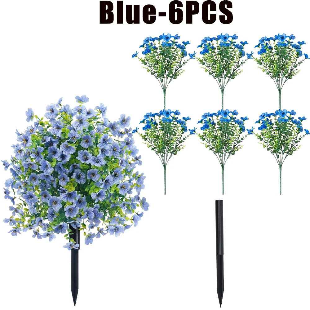Artificial Eucalyptus Flowers - Faux Greenery Bouquet for Weddings, Home Decor & Vase Arrangements