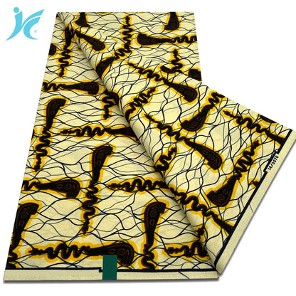 2026 African Real Wax Fabric - 100% Cotton Nigerian Ankara Dutch Batik Sewing Cloth