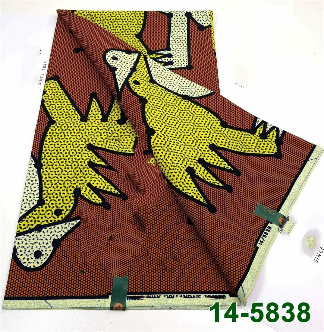 Latest Style Ankara Wax Print Fabric - 100% Cotton High Quality Soft African Real Wax Material