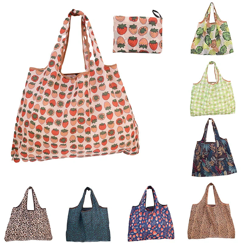 Large Size Folding Shopping Bag – Multiple Styles, Environmental Protection, Lightweight and Portable Storage Bags with High Capacity