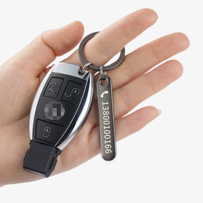 Personalized Engraved Keychain – Custom Logo & Name Car Key Ring, Gift for Boyfriend