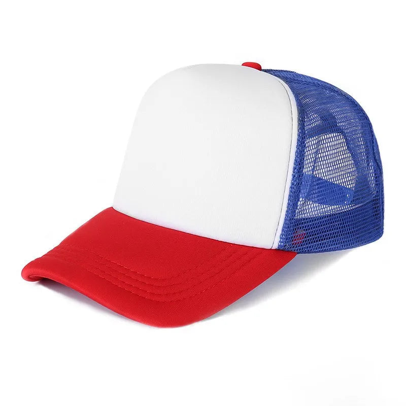 Custom Logo Mesh Trucker Cap - 5 Panel Snapback Baseball Hat for Men & Women Summer Sports Sun Hat