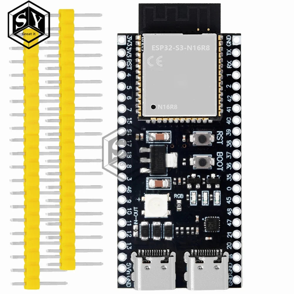 ESP32-S3 DevKitC-1 Development Board - WiFi Bluetooth BLE 5.0 Mesh Module for Arduino Projects