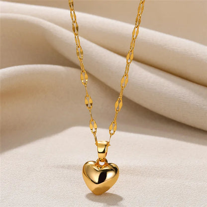 2025 Love Heart Pendant Necklace for Women – Trendy Lip Chain Jewelry Gift