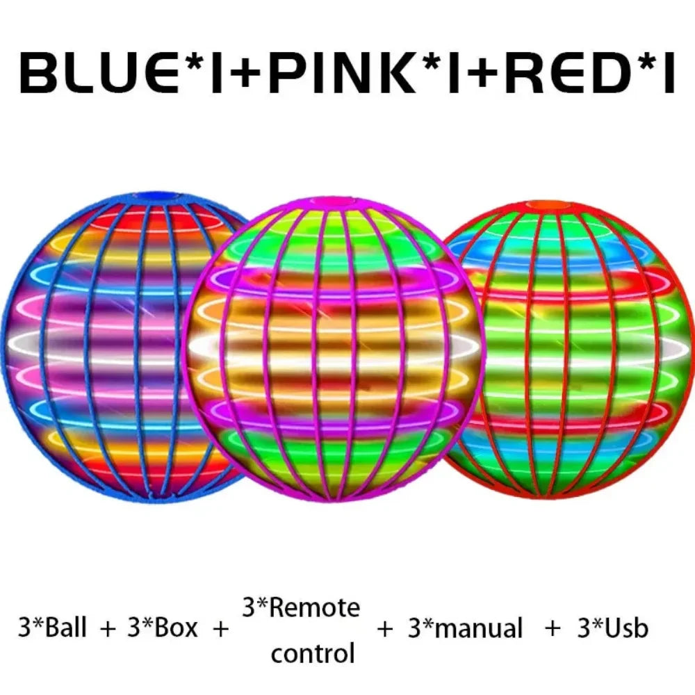 Flying Ball Boomerang LED Toy — Flyorb Magic Drone Hover Spinner, Fun Fidget Toy for Kids & Family Gift