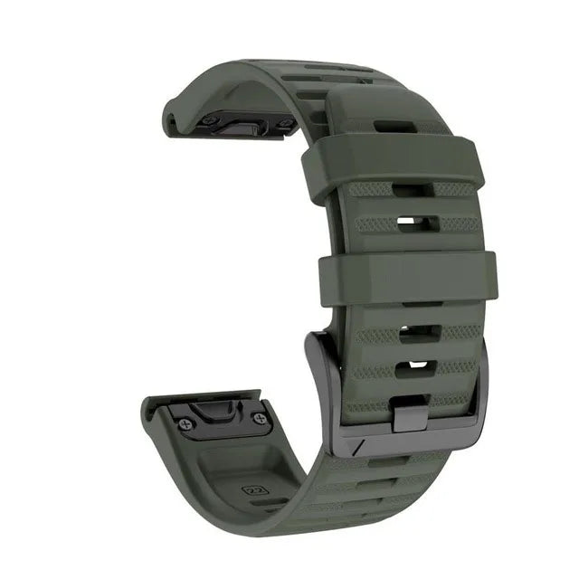 QuickFit Silicone Watch Strap 26mm 22mm for Garmin Fenix 7X 7 Pro 6X 6 5X 5 Plus 8 – Durable Replacement Sport Watchband