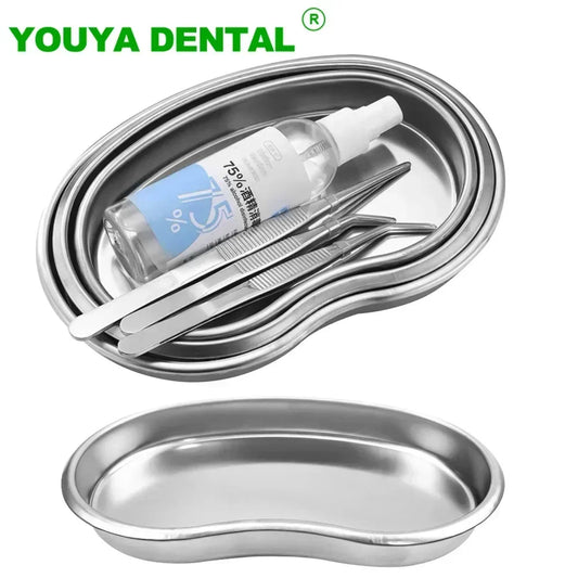 Stainless Steel Kidney Tray — Sterilized Jar Pot Container with Tweezers for Medical, Dental, Surgical, Cosmetic & Tattoo Use