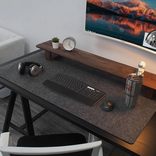 XXL Gaming Mouse Pad: Large Wool Felt Desk Mat for Computer Desk - Non-Slip Keyboard Deskpad Mousepad for Comfortable Gaming