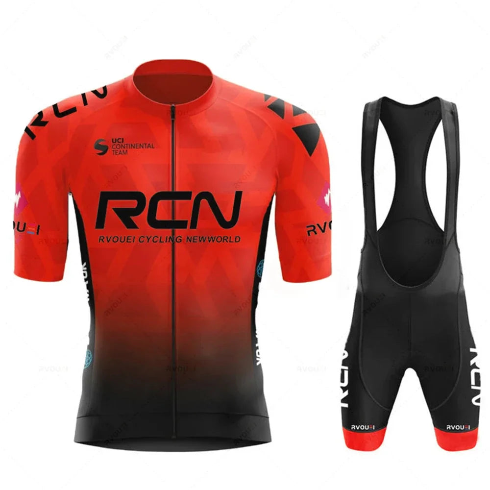 2025 RCN Team Cycling Jersey Set – Summer Breathable Road & MTB Bike Riding Uniform, Sports Cycling Kit