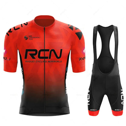 2025 RCN Team Cycling Jersey Set – Summer Breathable Road & MTB Bike Riding Uniform, Sports Cycling Kit