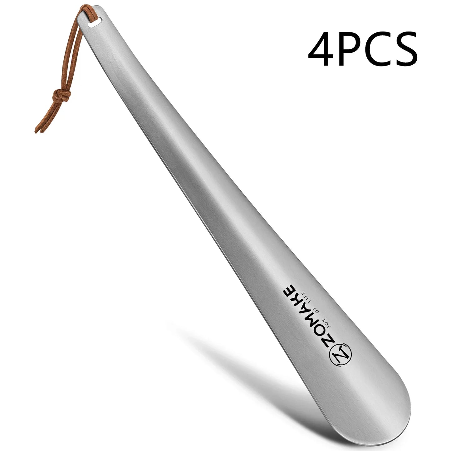 11.8 Inch Metal Shoehorn – Long Handle Stainless Steel Shoe Lifter for Seniors, Men, Women & Kids
