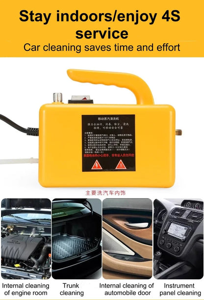 2600W 220V High-Temperature Steam Cleaner - Portable Sterilization Pressure Washer for Home, Car, Kitchen & AC
