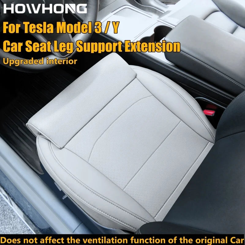 Tesla Model 3/Y Juniper Car Seat Leg Support Extension – Memory Foam Cushion Seat Extender Interior Accessory