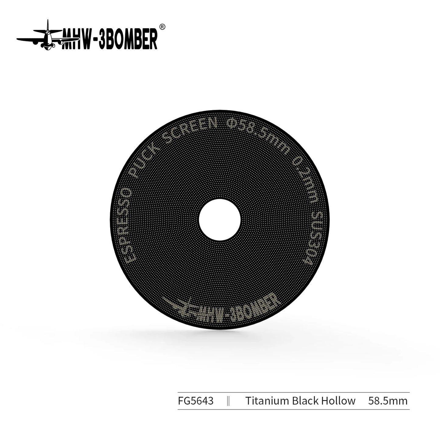 MHW-3BOMBER Espresso Puck Screen – 51/53/58.5mm Reusable Stainless Steel Coffee Filter, 0.8/0.2mm Thickness Coffee Tool