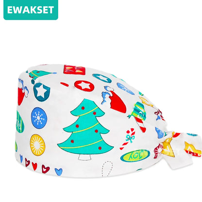 Unisex Soft Scrub Cap – Cartoon Print Surgical Hat for Men and Women, Operating Room Nursing Accessories