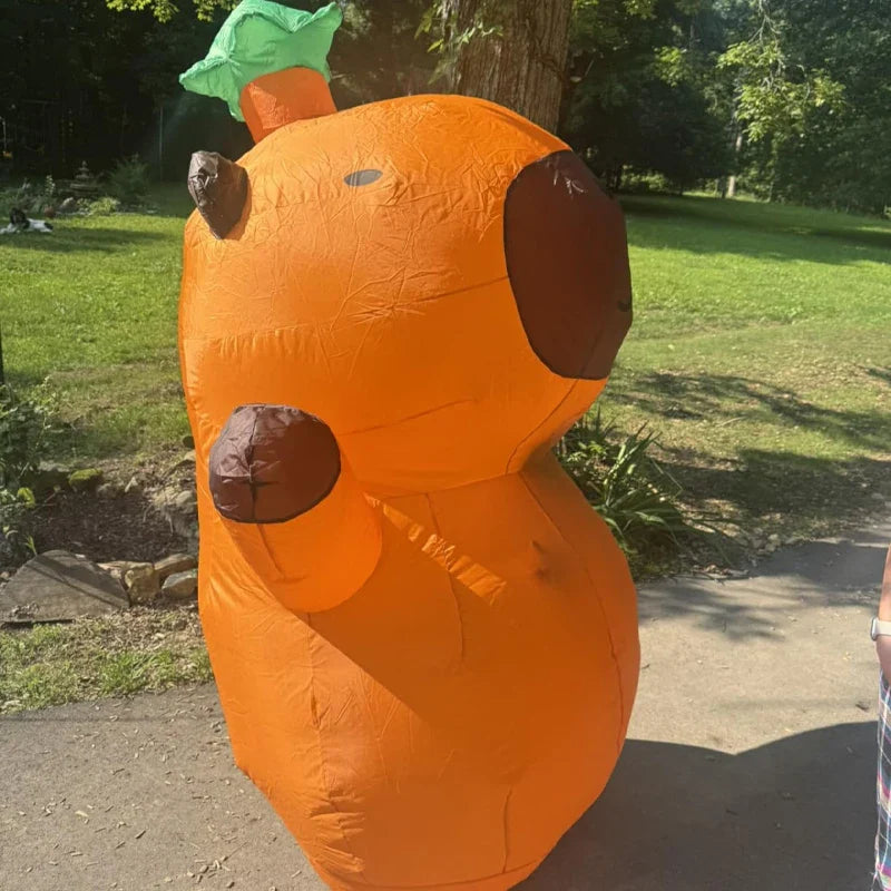 Adult Capybara Inflatable Costume – Cartoon Animal Cosplay Suit for Halloween, Carnival, Performance