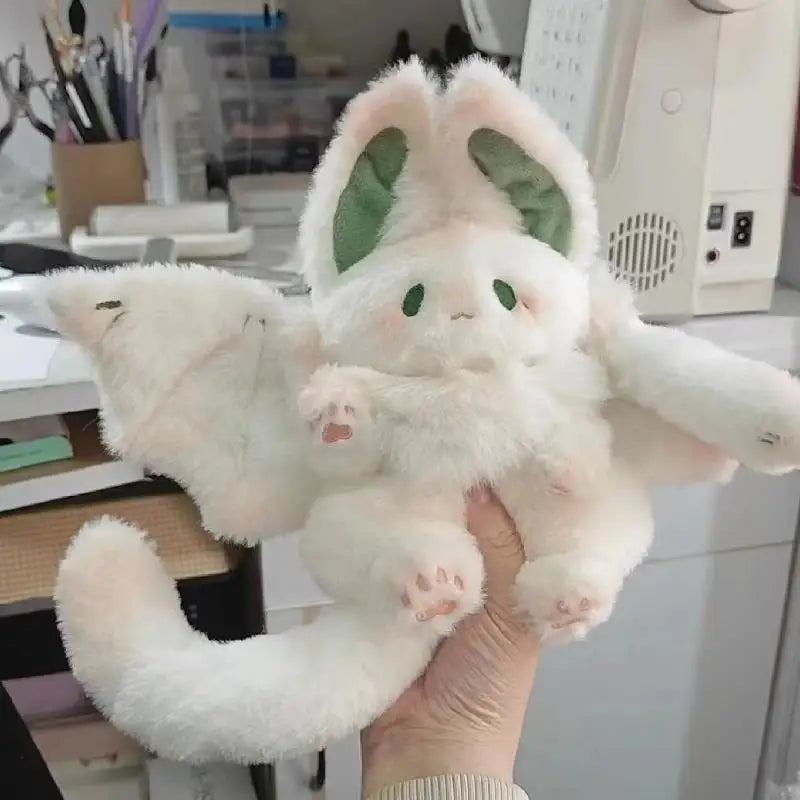 Kawaii Bat Plush Toy – Manta Magical Spirit Rabbit Stuffed Animal Pillow, Soft Plush Doll for Kids, Girls & Women Gift