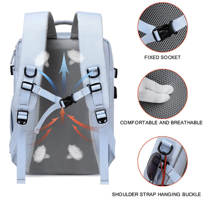 Travel Backpack with 15.6-Inch Laptop Compartment - Waterproof Design and Shoe Storage, Unisex Backpack