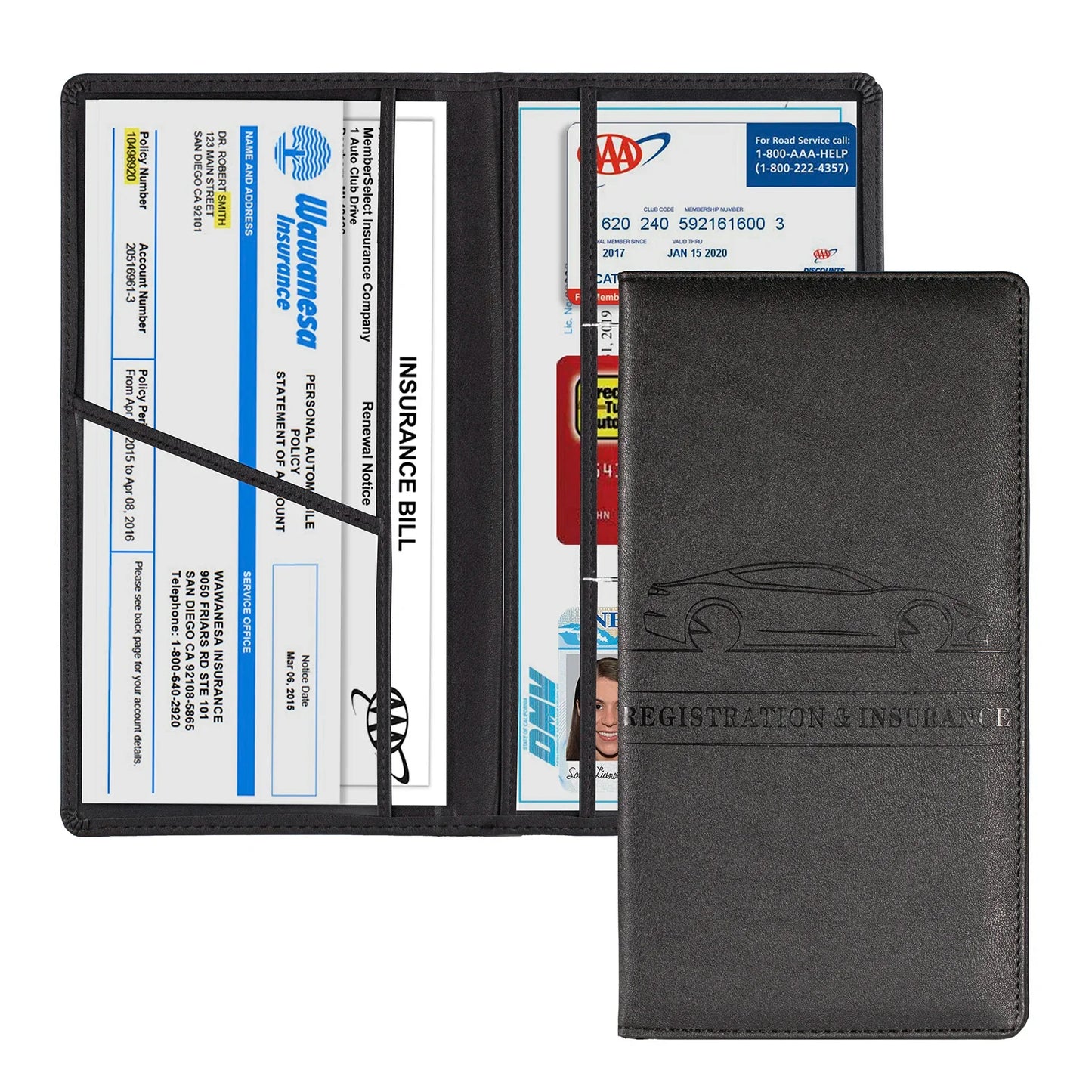 Car Registration & Insurance Holder – Vehicle Glove Box Organizer for Auto & Truck