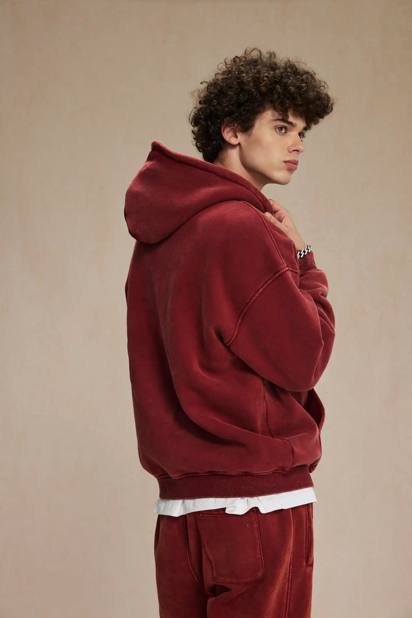 Batik Fleece Zipper Hoodie – Warm Ethnic Style Zip-Up Sweatshirt