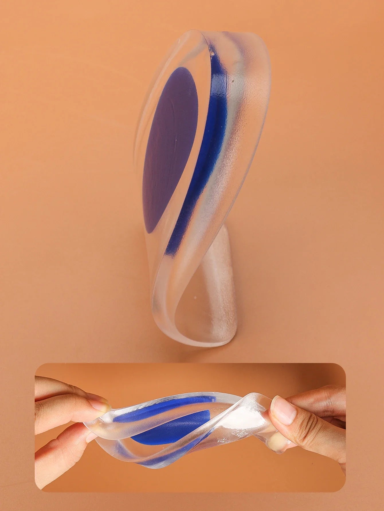 Silicone Heel Pad Insole – Bone Spur Protection for Men & Women, Relieves Soft Pain and Stress