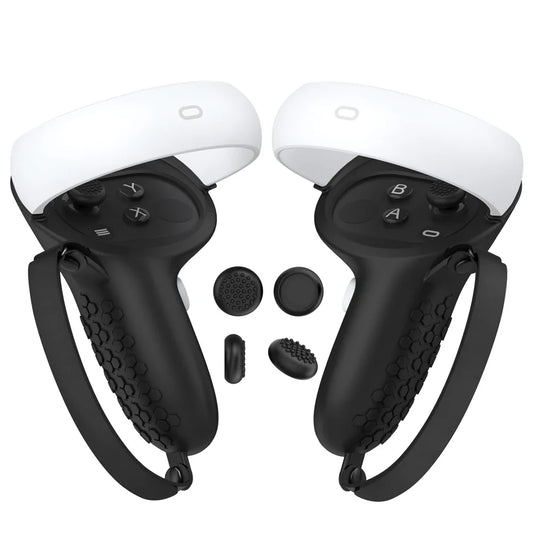 HUNDAI Oculus Quest 2 Silicone Controller Cover — Protective VR Touch Grip with Knuckle Strap
