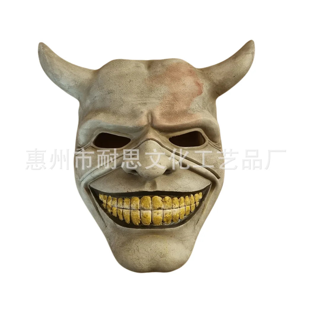 The Black Phone Horror Half Face Mask – Scary Halloween Masquerade Cosplay Accessory