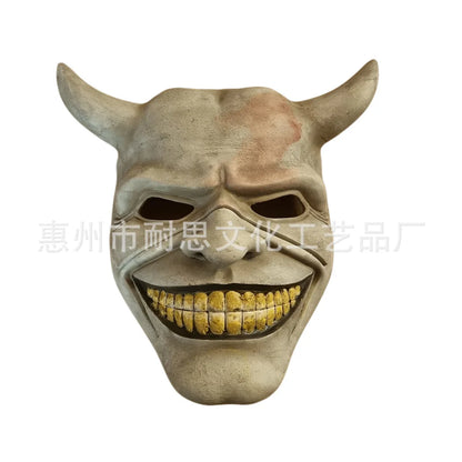 The Black Phone Horror Half Face Mask – Scary Halloween Masquerade Cosplay Accessory