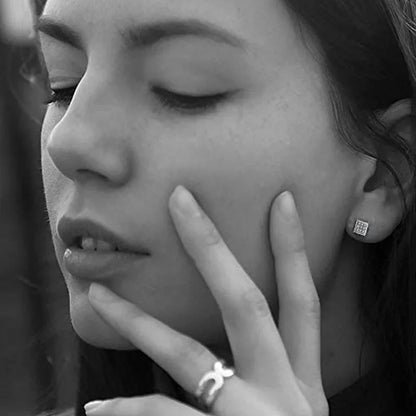 1–8 Pairs Stainless Steel Cubic Zirconia Stud Earrings Set – 6MM Unisex Minimalist Ear Piercing Jewelry for Men & Women