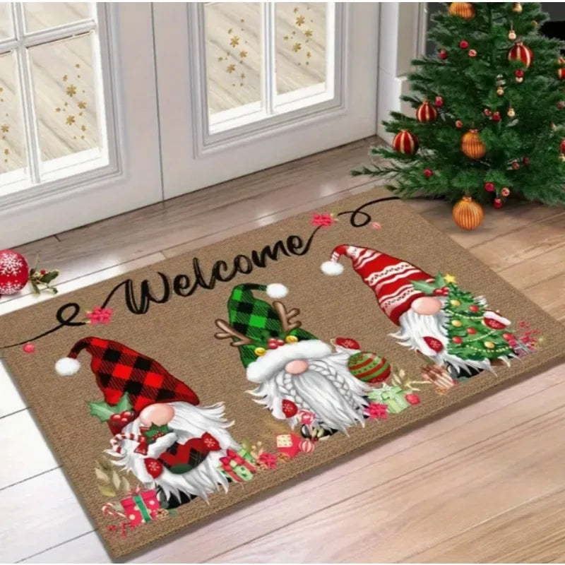 Christmas Dwarf Welcome Door Mat — Festive Holiday Decor & Perfect Christmas Gift for Home Entryways