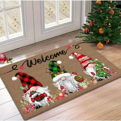 Christmas Dwarf Welcome Door Mat — Festive Holiday Decor & Perfect Christmas Gift for Home Entryways