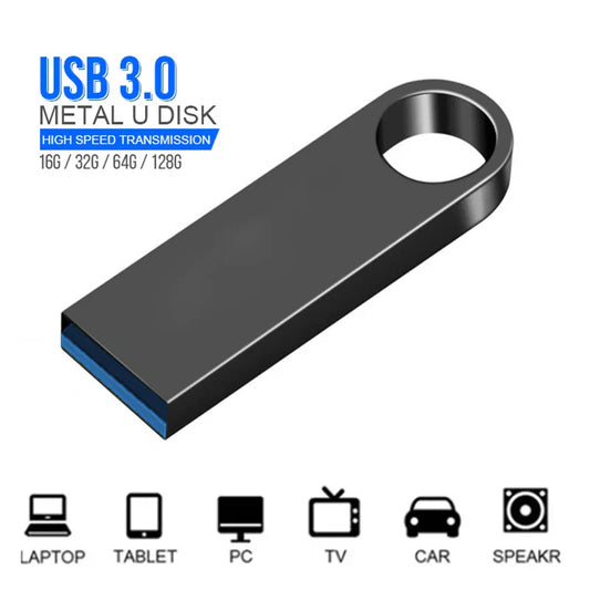 USB 3.0 Flash Drive - High-Speed Pendrive 128GB, 64GB, 32GB, 16GB, 8GB Stick Storage