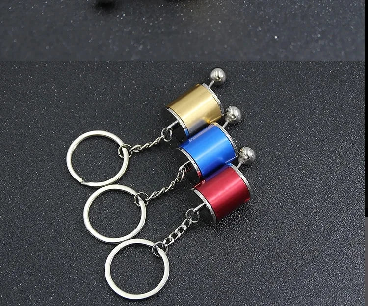 Mini Turbocharger Keychain - Spinning Turbine Keyring for Car Interior Accessories & Key Fob