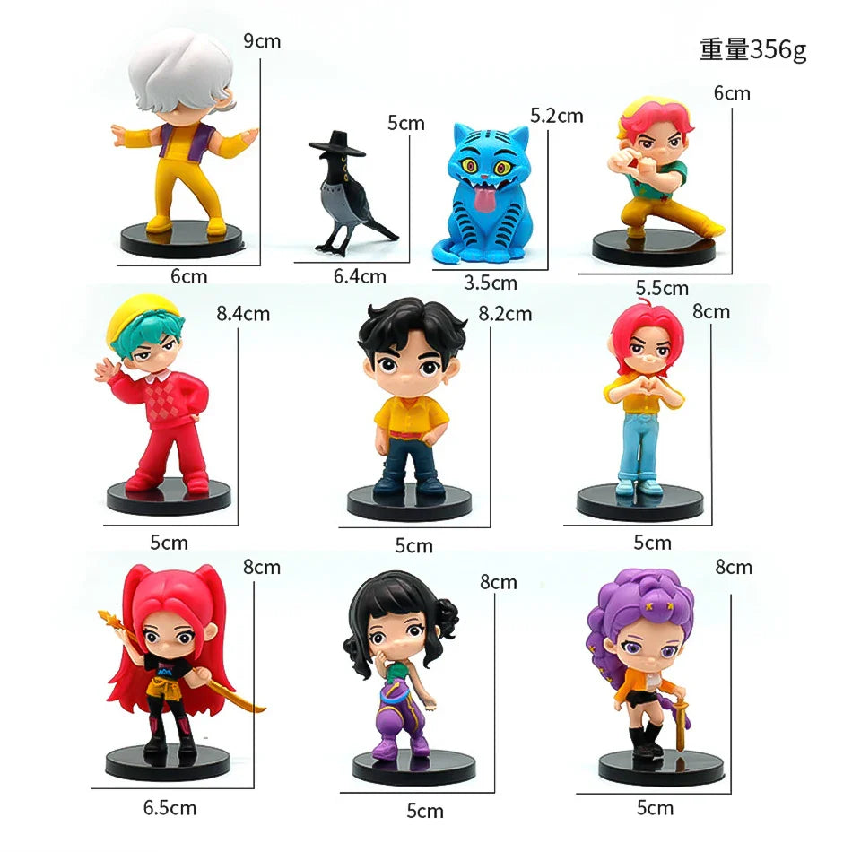 10pcs Witch Huntress Squad Anime Figures – Q Version Collectible Figurines for Fans, Christmas Gift