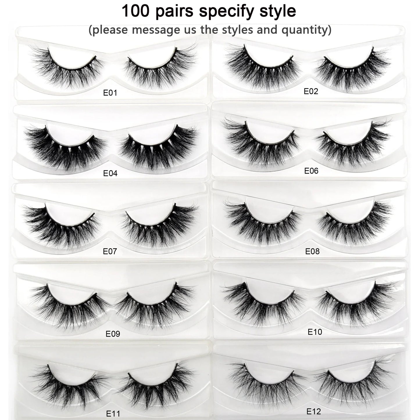 Visofree 3D Mink Eyelashes – 30/40/100 Pairs Handmade Full Strip Lashes with Tray, Cruelty-Free False Lashes for Makeup