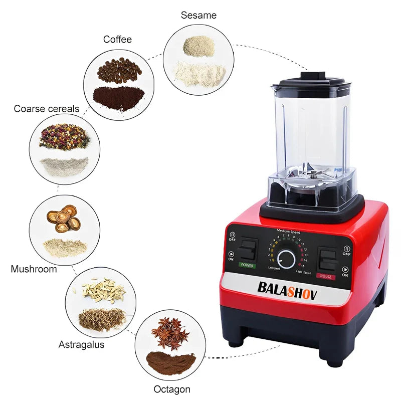 2000W Heavy Duty Commercial Blender & Food Processor – High Power Kitchen Mixer for Ice Crushing, Smoothies & Juicing (BPA Free)