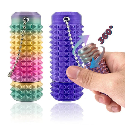 Mini Spiky Fidget Keychain - Pocket Stress Relief Stim Toy for Anxiety & Positive Gifts