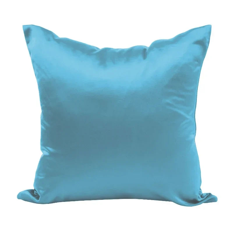 Silky Satin Pillow Cover - Smooth Decorative Cushion Case for Sofa & Bed