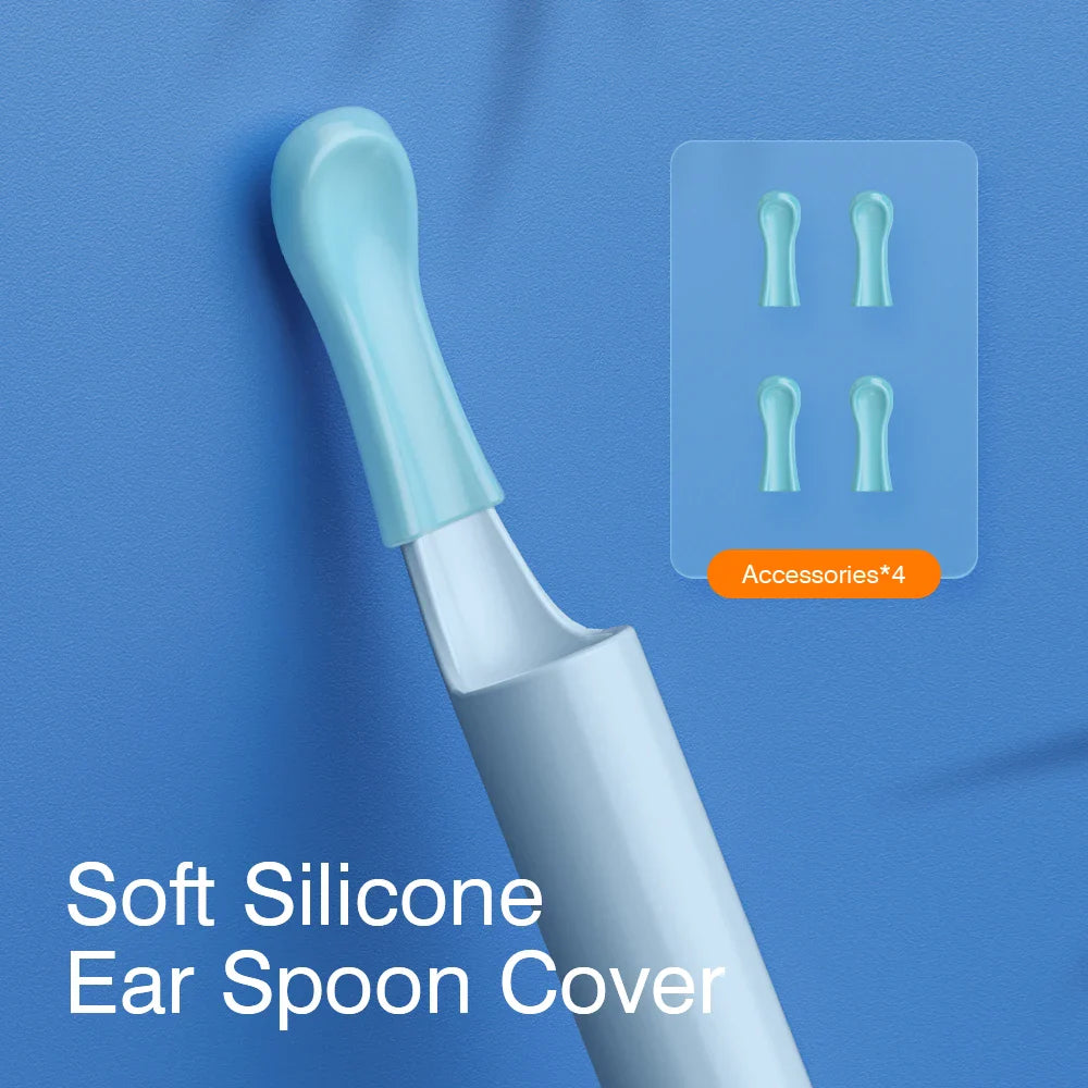 Wireless Visual Ear Endoscope Camera – 5MP Ear Cleaning Tools with Safe Silicone Earpick, Luminous Otoscope & Ear Wax Remover