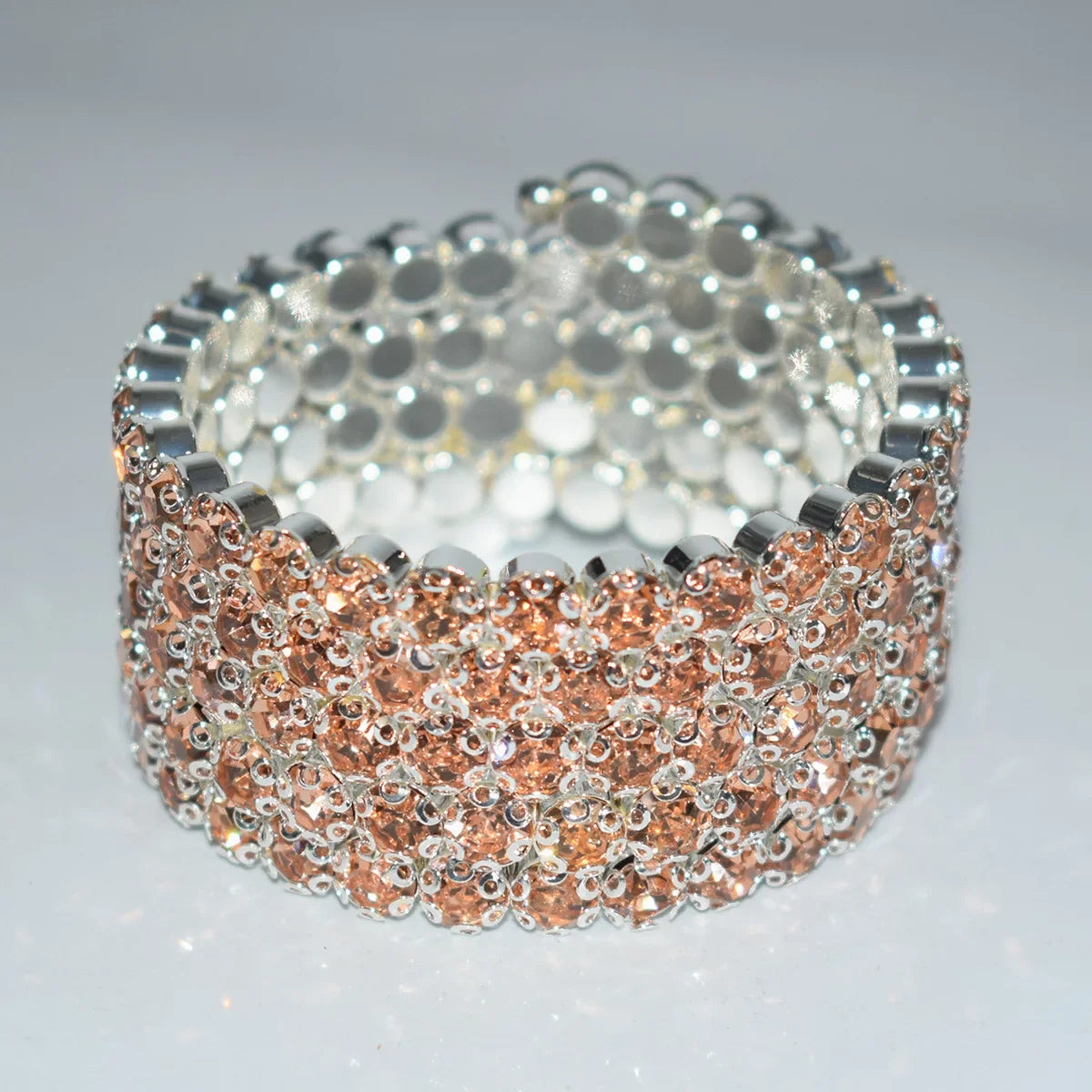 Women’s Rhinestone Crystal Bracelet - Glamorous Statement Jewelry for Stage & Special Events