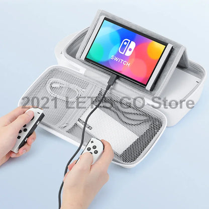 New Nintendo Switch/OLED Handheld Storage Bag: Portable Carrying Case Travel Pouch for Console and Game Accessories - Keep Your Gear Safe On-The-Go!