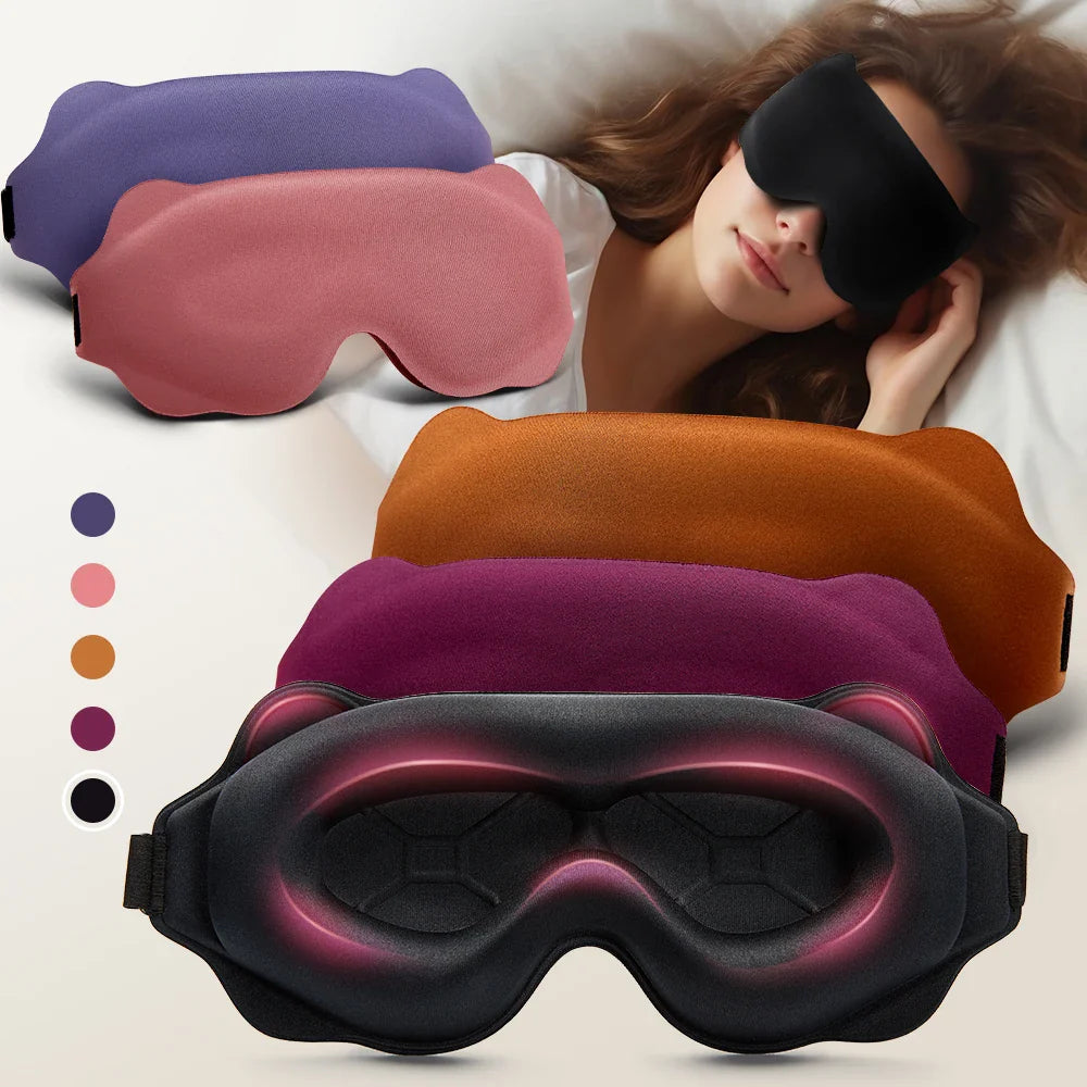 3D Sleeping Eye Mask — Soft, Breathable Travel Eyeshade for Night Sleep, Light Blocking & Sleeping Aid