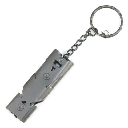 Double Pipe Survival Whistle Keychain – High Decibel Emergency Outdoor Camping Tool 1PC