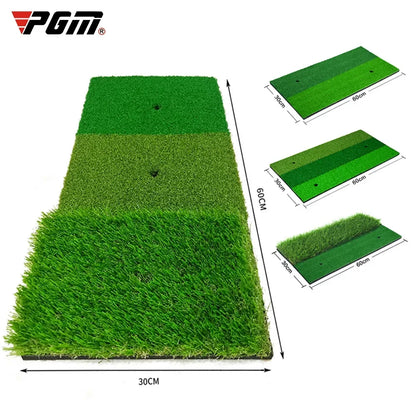 PGM Golf Hitting Mat - Indoor/Outdoor Mini Practice Pad with TEE - Durable PP Grass for Backyard Exercise and Golf Training Aids DJD003