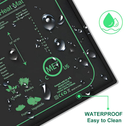 Seedling Heat Mat for Indoor Plants - Waterproof Germination Heating Pad, Available in 10/25/50CM, Ideal for Propagation & Cloning, with EU/US/AU/UK Plug Options