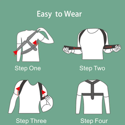 Adjustable Back & Shoulder Posture Corrector Belt — Clavicle & Spine Support for Home, Office & Sports | Upper Back & Neck Brace