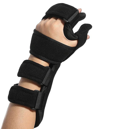 Adjustable Stroke Hand Brace — Night Finger and Wrist Splint for Arthritis, Tendonitis, and Rehabilitation