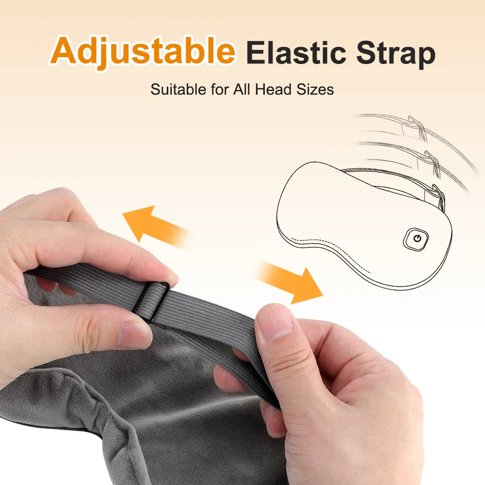 USB Heated Eye Mask with Vibration Massage – Relieve Eye Fatigue, Dry Eyes, and Promote Sleep for Home, Office & Travel